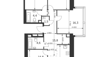 Appartement 4 chambres dans Konkovo District, Fédération de Russie