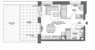 Wohnung 2 Zimmer in Danzig, Polen