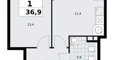 Apartamento 1 habitación en poselenie Sosenskoe, Rusia