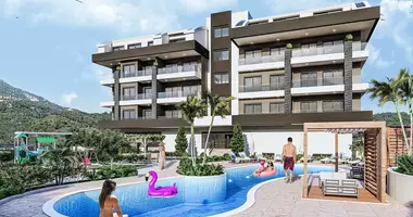 2 room apartment with balcony, with air conditioning in Degirmendere, Turkey