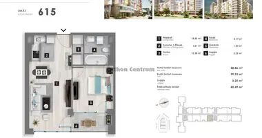 Apartamento 2 habitaciones en Budapest, Hungría