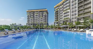 Apartamento 1 habitacion con terraza, con área protegida, con basseyn en Incekum, Turquía