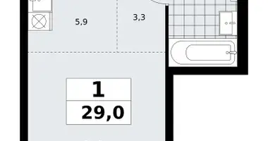 Mieszkanie 1 pokój w poselenie Sosenskoe, Rosja