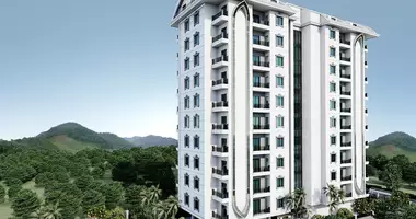 Penthouse 3 Zimmer mit Balkon, mit Klimaanlage, mit Meerblick in Mahmutlar, Türkei