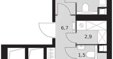 Mieszkanie 2 pokoi w Konkovo District, Rosja