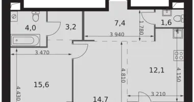 Appartement 2 chambres dans Konkovo District, Fédération de Russie