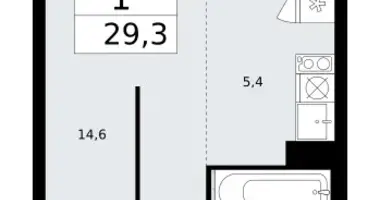 Mieszkanie 1 pokój w Troick, Rosja