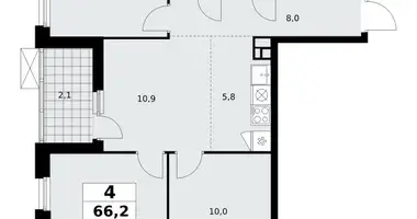 Apartamento 4 habitaciones en Moscú, Rusia