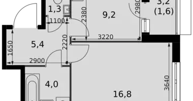 Apartamento 1 habitación en Razvilka, Rusia