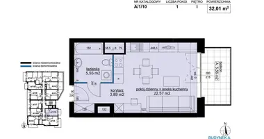 Apartamento 1 habitación en Poznan, Polonia