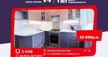 3 room apartment in Starobin, Belarus