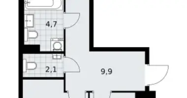 Apartamento 2 habitaciones en Troitsk, Rusia