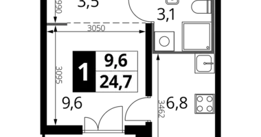 Kawalerka 1 pokój w Nekrasovka District, Rosja