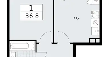 1 room apartment in Vnukovo, Russia