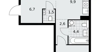 Apartamento 3 habitaciones en poselenie Sosenskoe, Rusia