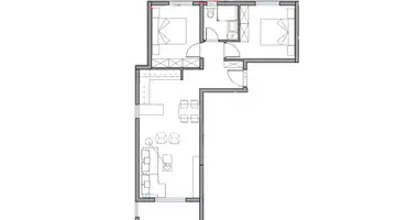 Apartamento 2 habitaciones en Becici, Montenegro