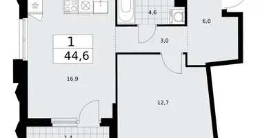 Appartement 1 chambre dans Troïtsk, Russie