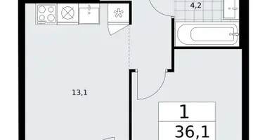 1 room apartment in Troitsk, Russia