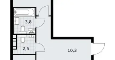 Apartamento 2 habitaciones en poselenie Sosenskoe, Rusia