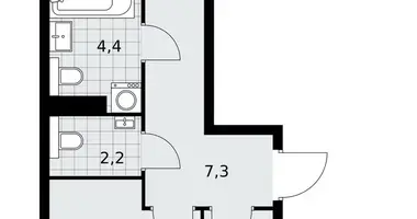 Apartamento 2 habitaciones en poselenie Sosenskoe, Rusia