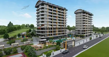1 room apartment with balcony, with elevator, with air conditioning in Incekum, Turkey