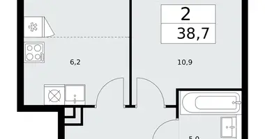 Apartamento 2 habitaciones en poselenie Sosenskoe, Rusia