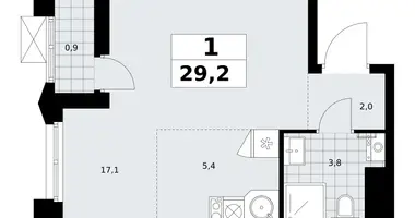 1 room apartment in Troitsk, Russia
