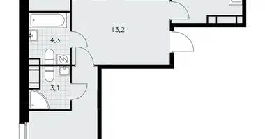 Apartamento 3 habitaciones en poselenie Sosenskoe, Rusia