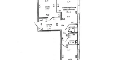 Apartamento 3 habitaciones en Minsk, Bielorrusia