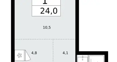 Mieszkanie 1 pokój w poselenie Desenovskoe, Rosja