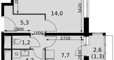 1 room apartment in Razvilka, Russia