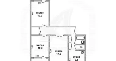 Wohnung 3 zimmer in Kobryn, Belarus