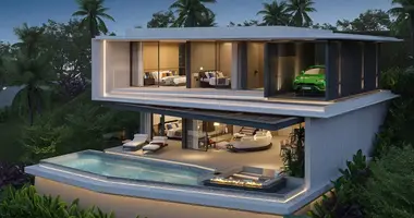 Villa 4 zimmer mit Möbliert, mit Klimaanlage, mit Online-Tour in Phuket, Thailand