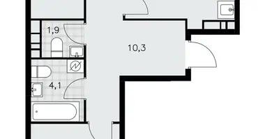 Apartamento 3 habitaciones en Moscú, Rusia