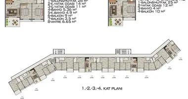 Квартира 3 комнаты в Мезитли, Турция