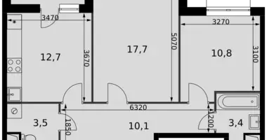 Appartement 2 chambres dans Razvilka, Fédération de Russie