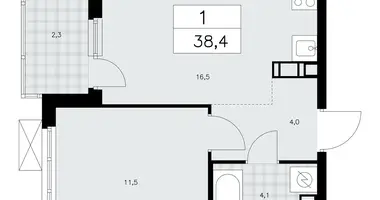 Apartamento 1 habitación en Krasnoye Selo, Rusia