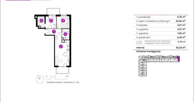 Appartement 2 chambres dans Poznań, Pologne