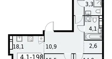 Квартира 3 комнаты в Юго-Западный административный округ, Россия