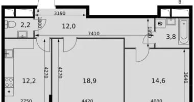 Appartement 2 chambres dans Razvilka, Fédération de Russie