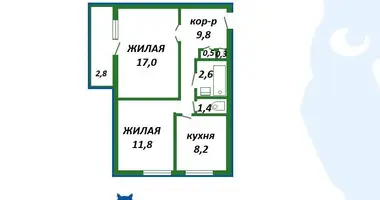 Apartamento 2 habitaciones en Fanipol, Bielorrusia