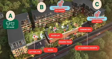 Apartamento 2 habitaciones en Thalang, Tailandia