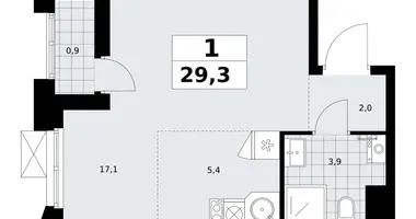 Apartamento 1 habitación en Troitsk, Rusia