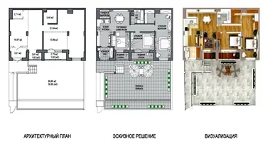 Apartamento 3 habitaciones en Minsk, Bielorrusia