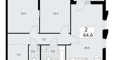 Квартира 2 комнаты в район Троицк, Россия
