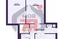 3 room apartment 64 m² Barysaw, Belarus
