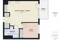 2 room apartment 47 m² Warsaw, Poland