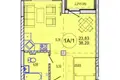Appartement 1 chambre 38 m² Minsk, Bélarus