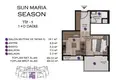 Mieszkanie 2 pokoi 47 m² Mezitli, Turcja