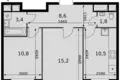 Appartement 2 chambres 50 m² Razvilka, Fédération de Russie